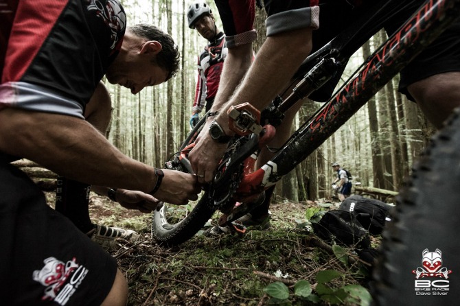 Bike Ambassadors do a lot of repairing of bikes and souls out on the trails.