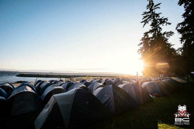 Not every event village has backdrops like this.