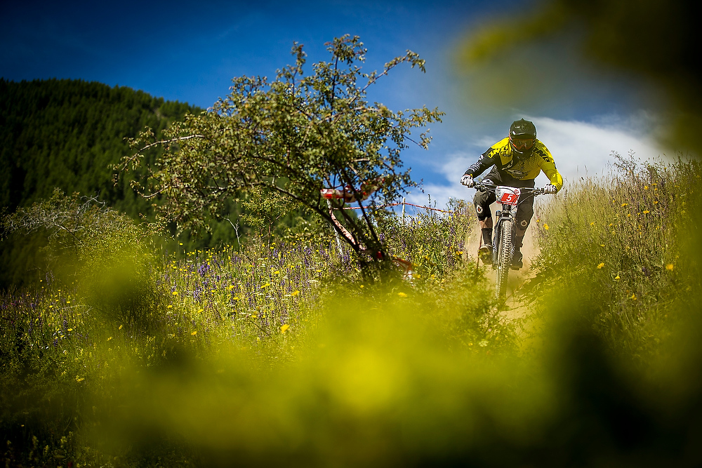 Dan riding at the second round of the Enduro World Series, Val d' Allos, France