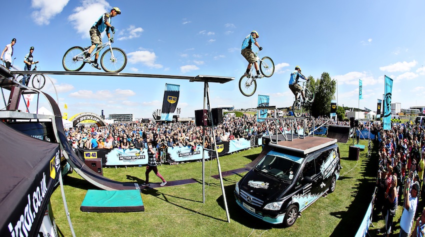 Martyn has arguably entertained more crowds than any other mountain biker on his trials road show...