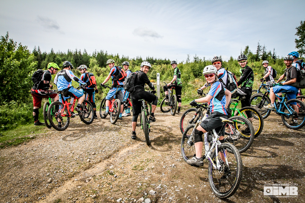 Everyone getting ready to head down another ribbon of excellent single track...