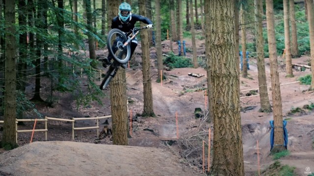 Blind Mountain Biker hits HUGE jumps on his eBike