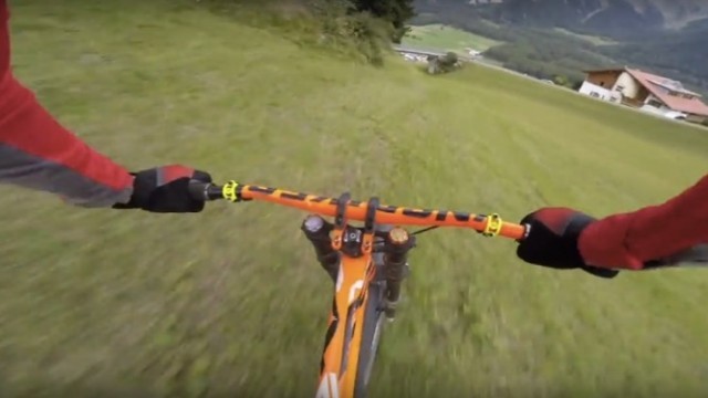 Blasting Down A Grass Ski Slope!