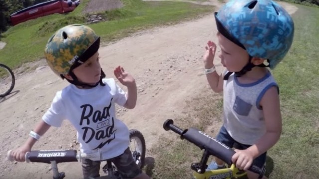 GoPro: Aaron Chase Teaches Mountain Biking to Toddlers