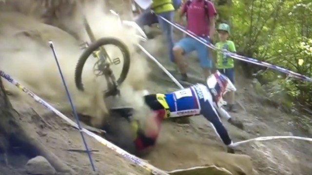 #WipeoutWednesdays: UCI MTB World Champs 2016 Downhill - All Crashes!