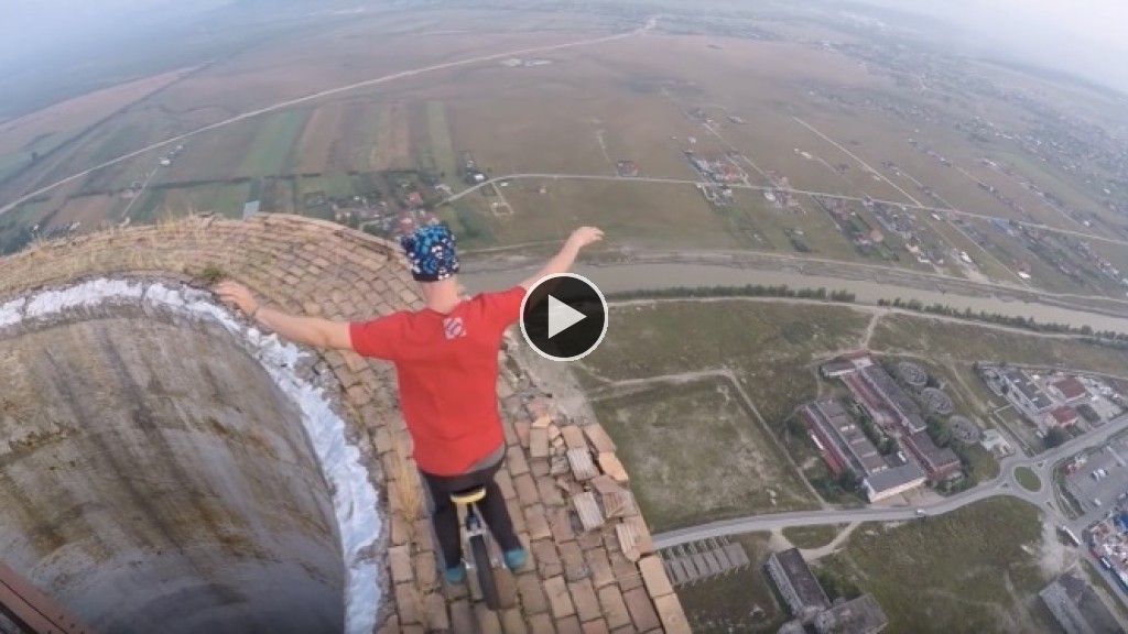 MondayMotivation Unicycle On Huge Chimney In Targu Jiu IMB Free