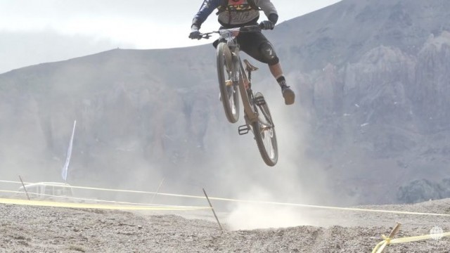 EWS 2018: Rd 1 Lo Barnechea, Chile. Bryceland crank flip!