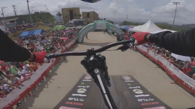 Marcelo Gutierrez's winning run at Manizales Urban Downhill Race