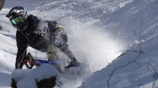 Epic Raw Downhill Mountain Biking on Snow!