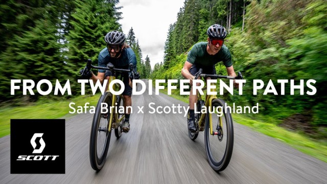 Video: Safa Brian and Scotty Laughland chase gravel in Saalbach