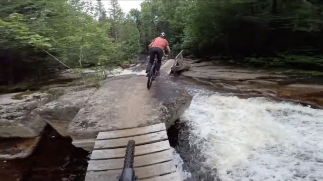 VIDEO - An official Mountain Bike trail sent us down a river!