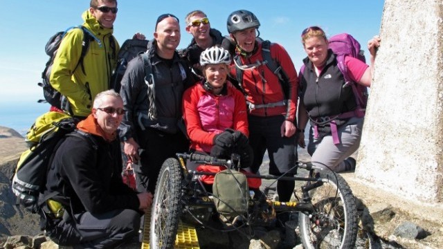Hand Cyclists summit Cadair Idris