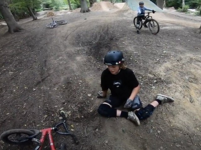 Mini BMX flip to dirt
