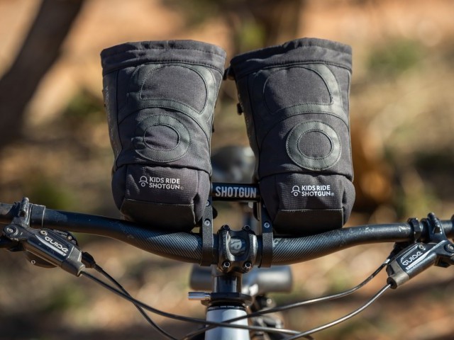 Kids Ride Shotgun launch Pogies to extend your family's riding season