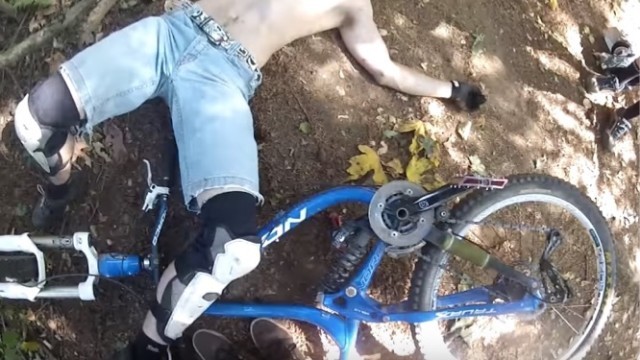 #WipeoutWednesdays: Destroyed Bike Frame - Big Crash Norco MTB Into Tree - GO PRO