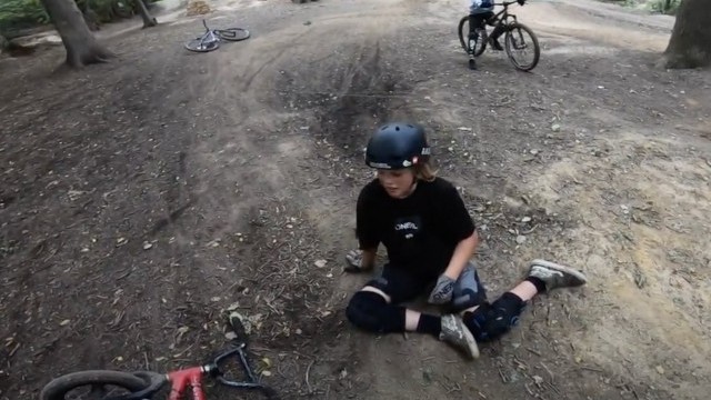 Mini BMX flip to dirt