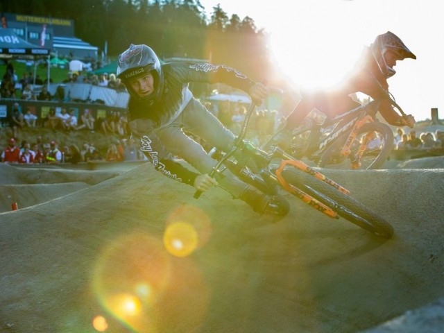 Loron and Hines Push to the Top in RockShox Innsbruck Pump Track Challenge