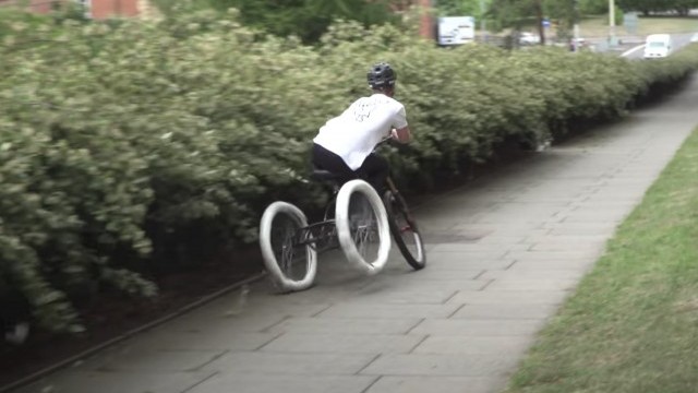 THE EXTREME MTB DRIFT TRICYCLE IS BACK - FULL SPEED DRIFTS AND STAIR RIDES!