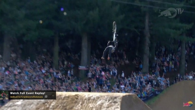 Nico Scholze's Massive Backflip Tsunami at Crankworx Rotorua 2017