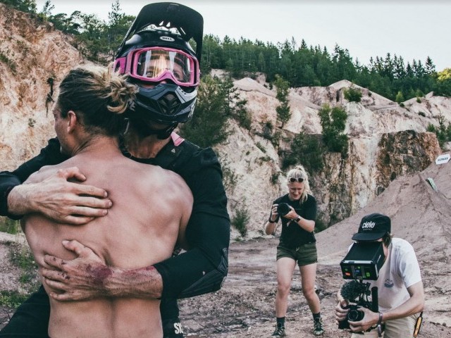 Worlds 1st Frontflip Heel-Clicker on a DH Bike by Elias Ruso - Audi Nines MTB'21