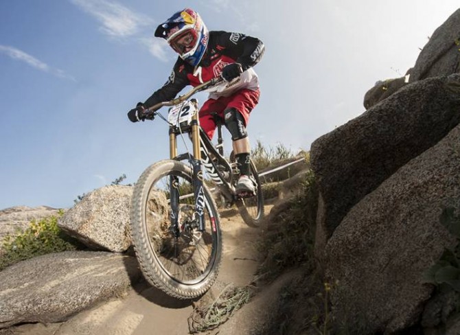 New signing Aaron Gwin, in early season action in the US Pro GRT series. Image: Ian Wilkinson