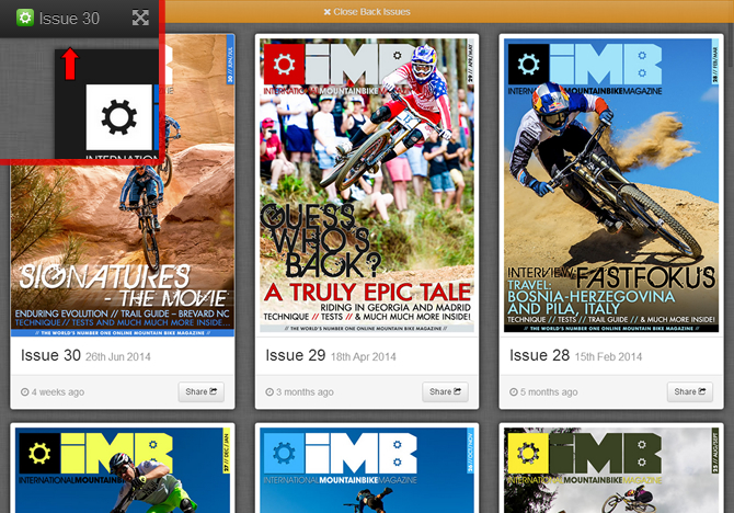 Switch between back issues.