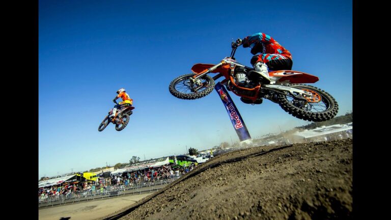 Racing On A Half-mile Supercross Rhythm Section - Red Bull Straight Rhythm 