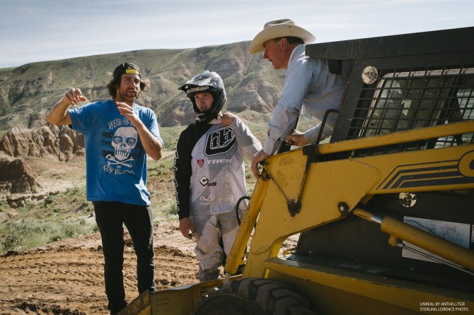 on set of 'Unreal" a mountain bike film by Anthill and TGR