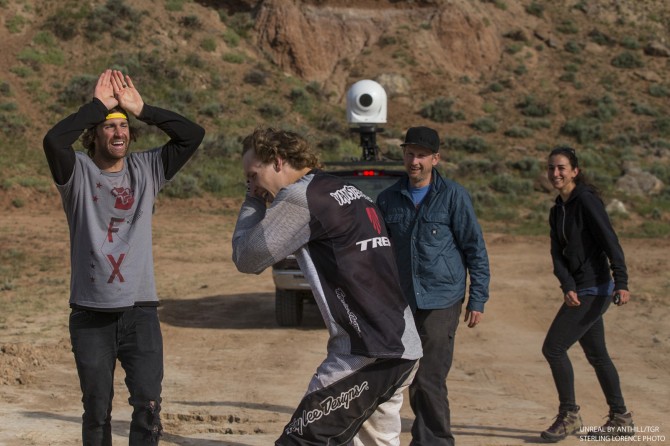 on set of 'Unreal" a mountain bike film by Anthill and TGR