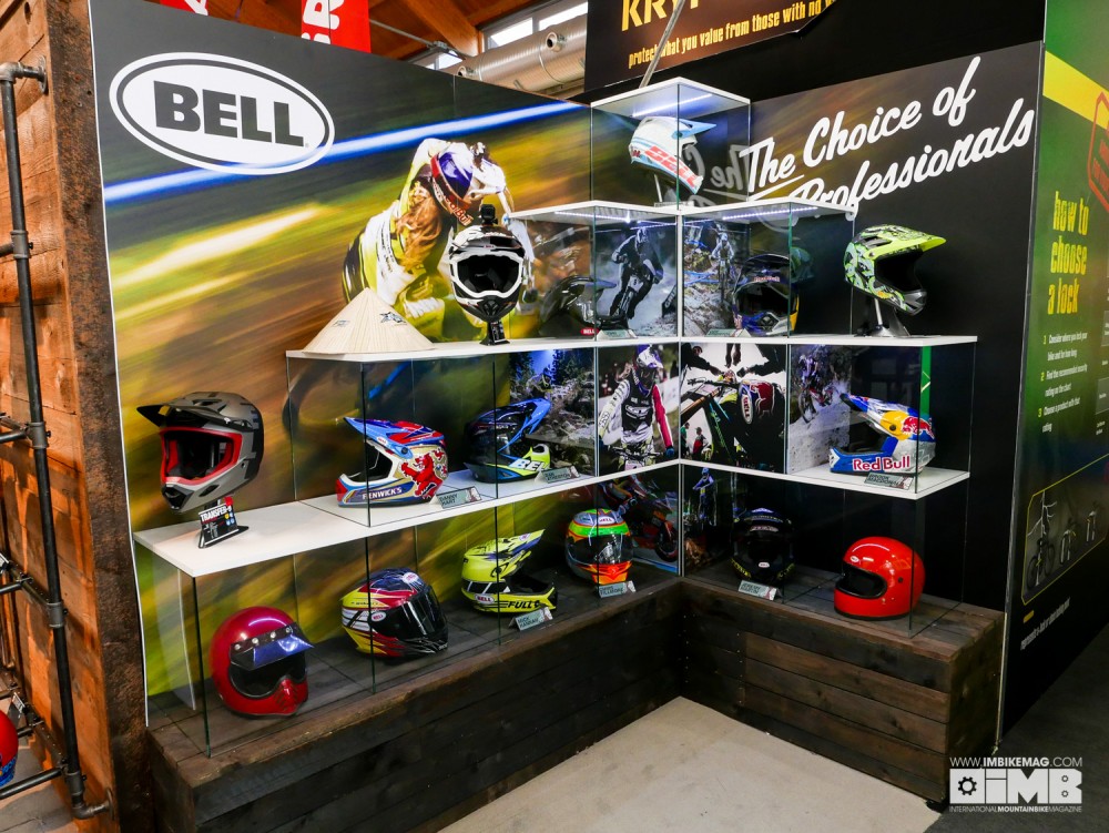 Some of the Pro lids on display from Bell...