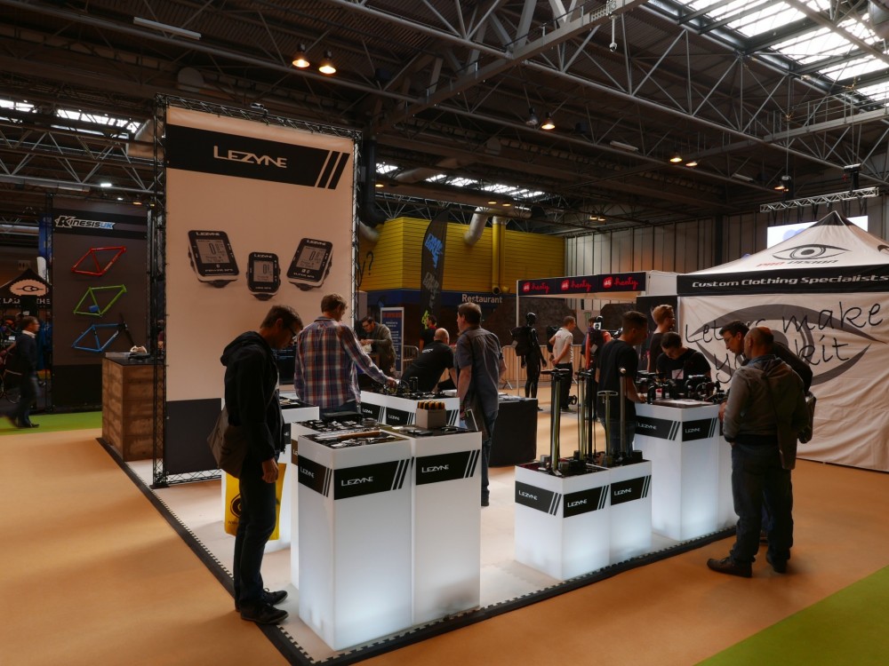 Lots of accessories on display from Lezyne!