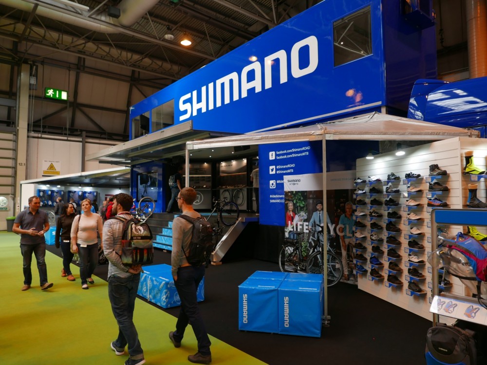 The Shimano Bus has the new XT Groupset on display as well as Di2...
