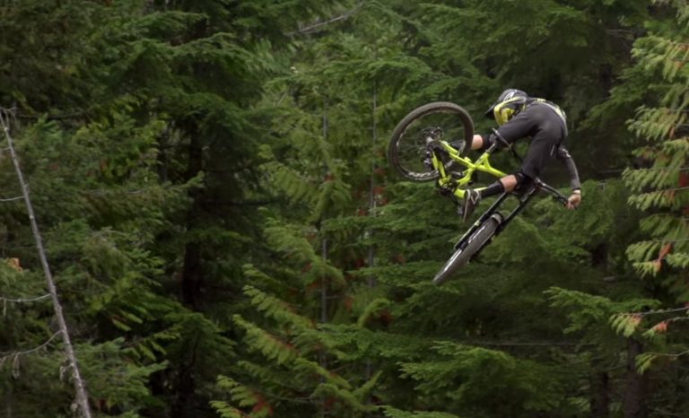 Remy Metailler attacks the Whistler Bike Park