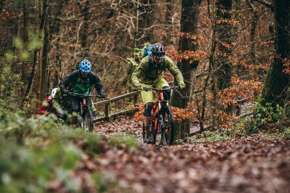 Cotic Rocket climbing