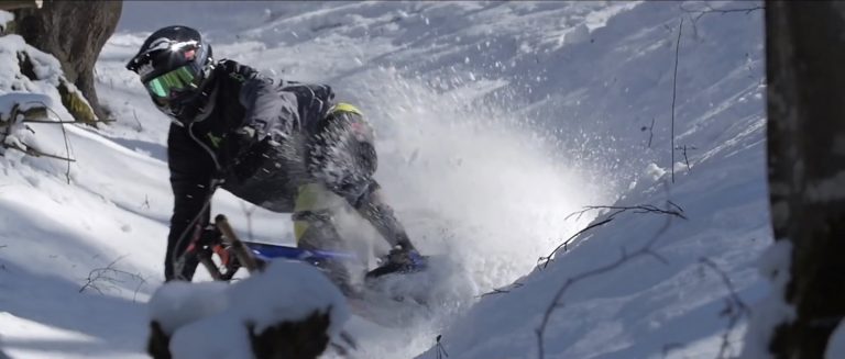 Epic Raw Downhill Mountain Biking on Snow!