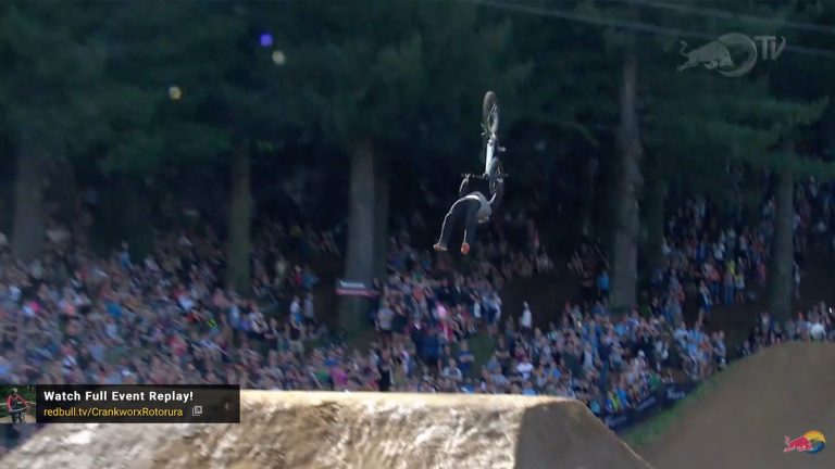 Nico Scholze's Massive Backflip Tsunami at Crankworx Rotorua 2017