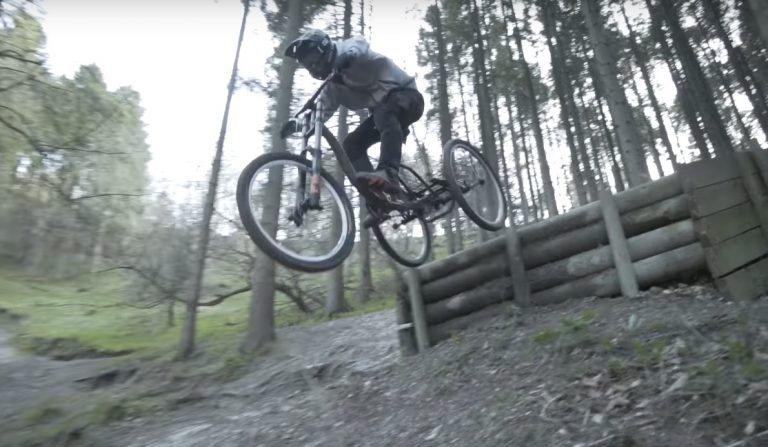 Riding Downhill on the Extreme MTB Tricycle!