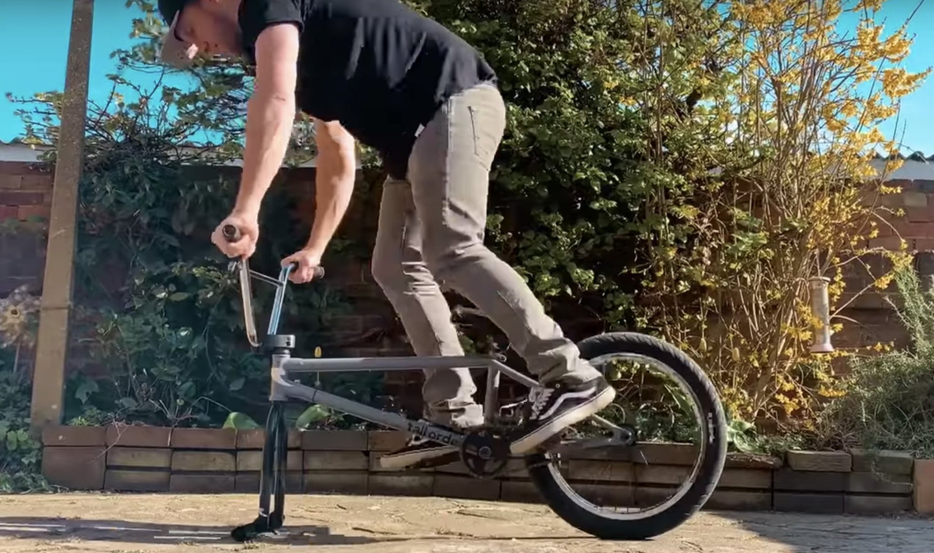 Learning BMX tricks at HOME!