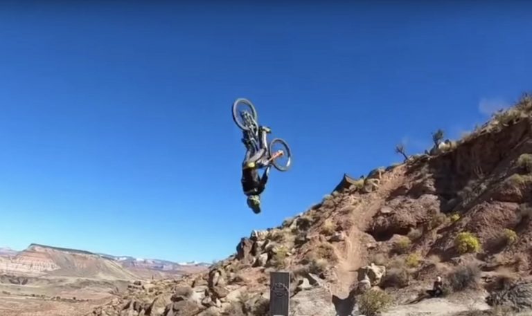 BACK FLIPPING A 50 FOOT CANYON??? THE RAMPAGE VLOG!!!