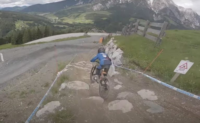 11 year old smash Leogang World Cup track
