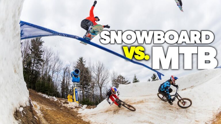 Mountain Bikers Vs. Snowboarders | Last Chair, First Run