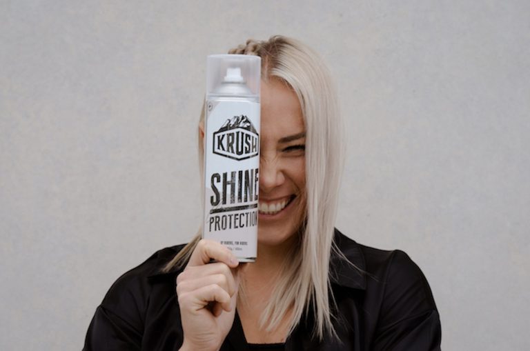 SHINE PROTECTION: Caroline Buchanan's own limited edition, signature KRUSH product