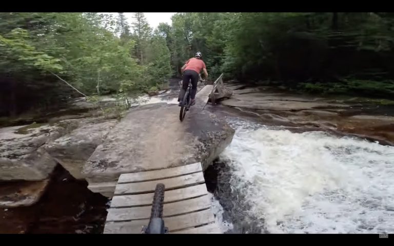 VIDEO - An official Mountain Bike trail sent us down a river!